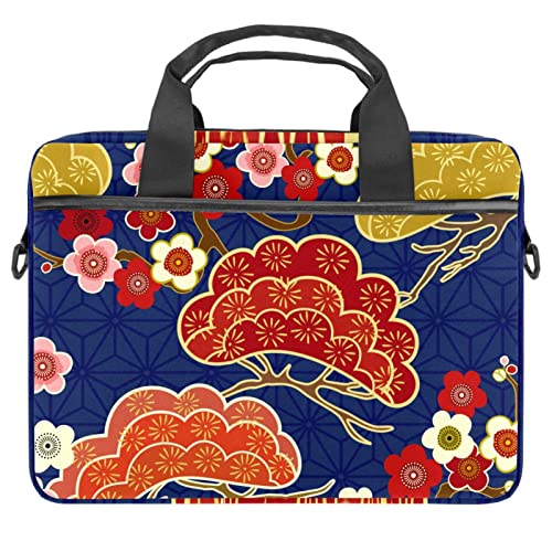 Housse ordinateur 13.3 à 14.5 pouces aux finitions soignées motif bleu cerise