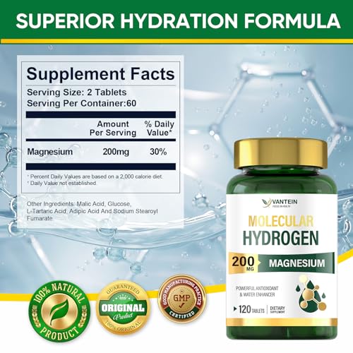 Hydrogen Water Tablets with Magnesium (120 Tablets) - Supports Brain Health, Boosts Energy & Metabolism, Antioxidant Rich, Molecular Hydrogen (H2) Supplement for Cellular Health - Image 3