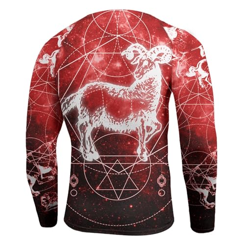 Zodiac Compression Shirt Men's Rash Guard Shirts Super Lightweight Fabric, BJJ Rash Guards for Men Long Sleeve3