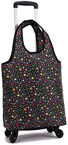DEE Multifunktions-Einkaufstrolley, zusammenklappbar, abnehmbare Tasche mit Rädern, Einkaufstasche, Reisetasche…