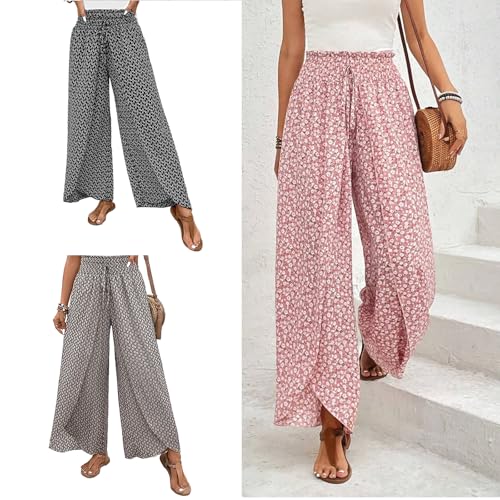 Pantalon large anti-chaleur fluide et léger pour vacances d'été
