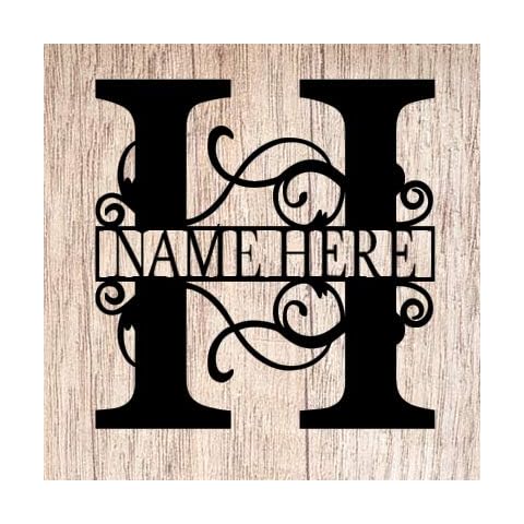 AJD Designs Monogram Letter H Split Personalized 16 Gauge Metal Approximately 20 inches Tall Cover
