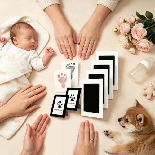 Kit de impresión de huellas sin tinta para recuerdo de mascotas 4