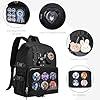 Ita Bag Preppy Backpack with Pin Display Insert for School Anime Cosplay (Black) - Image 4