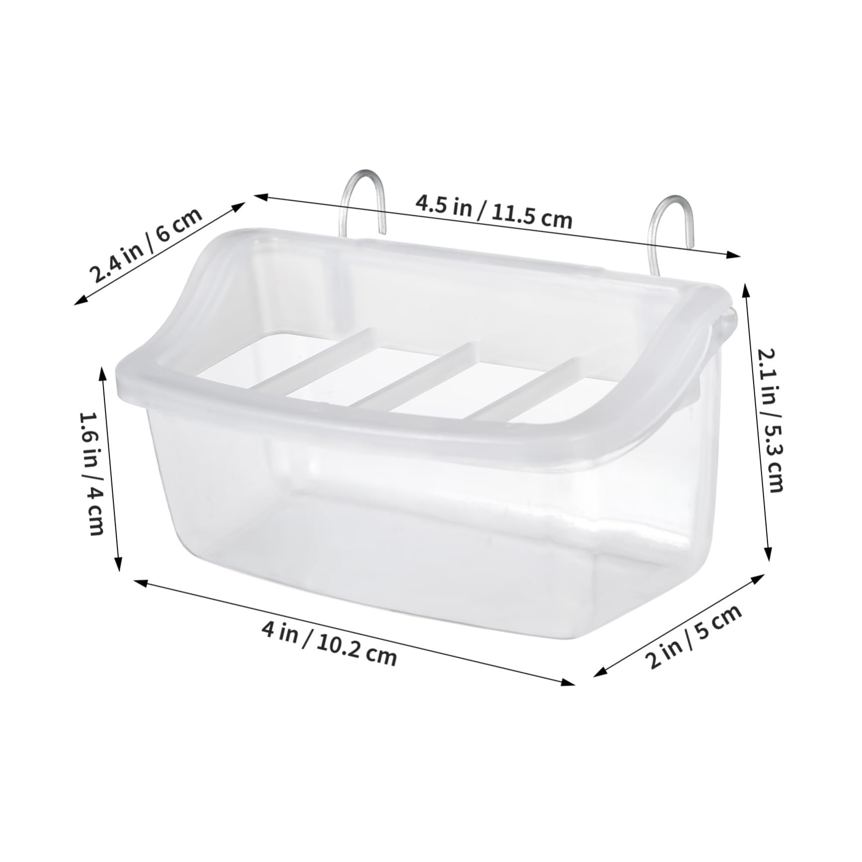 COLLBATH Bird Cage Feeder Bird Food Dispenser for Pigeons Parrots Cockatiels Washable Reusable Feeding Bowl for Outdoor Pet Supplies