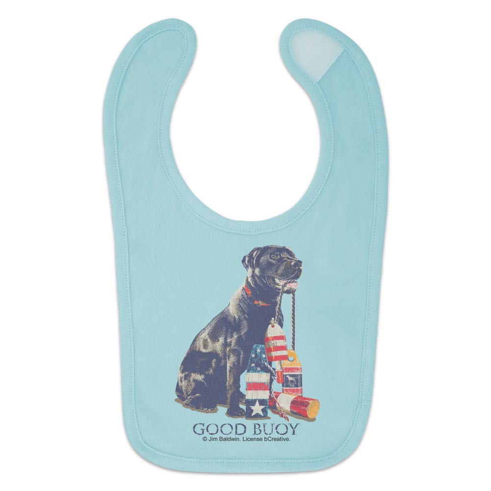 GRAPHICS & MORE Good Buoy Boy Dog Fishing Fish Baby Bib