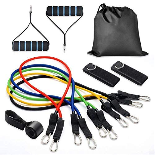 SUHXS Exercise Resistance Bands 11 Pcs Set, Fitness Stretch Workout Bands with Tubes-5 Tubes,2 Hand SUHXS Exercise Resistance Bands 11 Pcs Set, Fitness Stretch Workout Bands with Tubes-5 Tubes,2 Hand