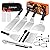 Beichen Griddle Accessories Kit, 14 Pcs Stainless Steel Griddle Grill Tools Set Blackstone and Camp Chef, Professional Grill Spatula Set for Men Women Outdoor BBQ and Camping