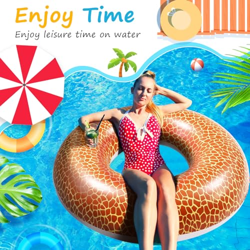 Poen 6 Pcs Large Inflatable Pool Float Tubes for Adults - image 6