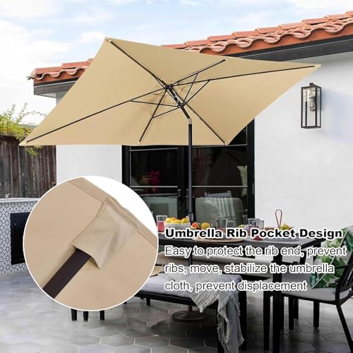 Toldo de Repuesto 3x2 m Resistente UV para Sombrillas 5