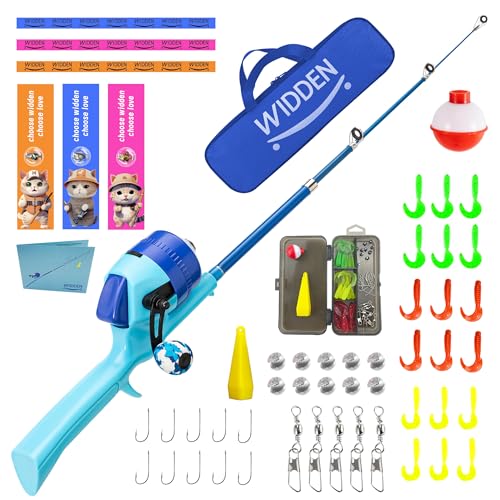 WIDDEN Kids Fishing Pole, Telescopic Fishing Rod, Toddler...