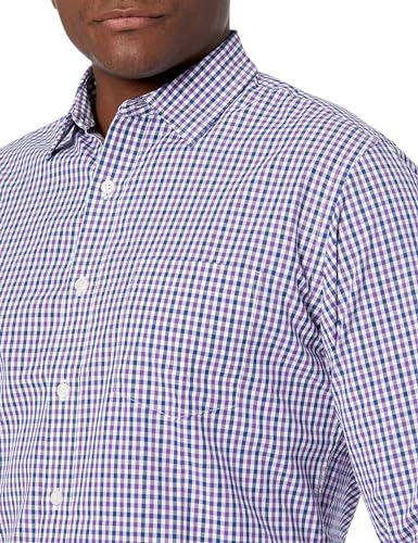 Image of Amazon Essentials Men's Regular-Fit Long-Sleeve Casual Poplin Shirt, Button Front, Business Casual, Collared