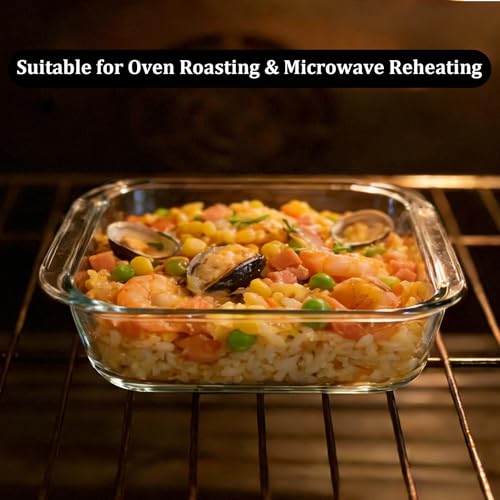 Plat de cuisson en verre carré pour four 1,6 L anti-adhérence - 4