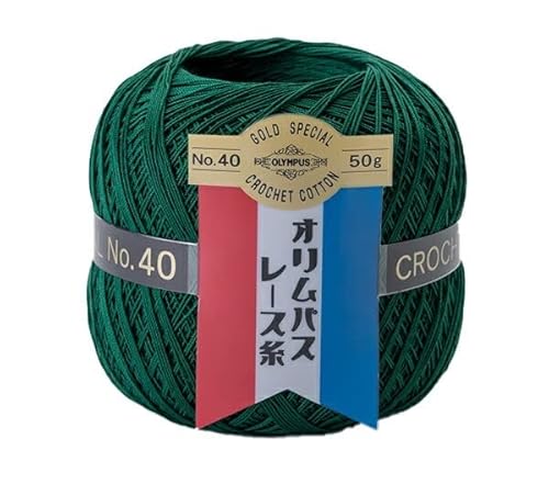 オリムパス製絲 金票 レース糸 #40 Col.257 グリーン系 50g 約445m