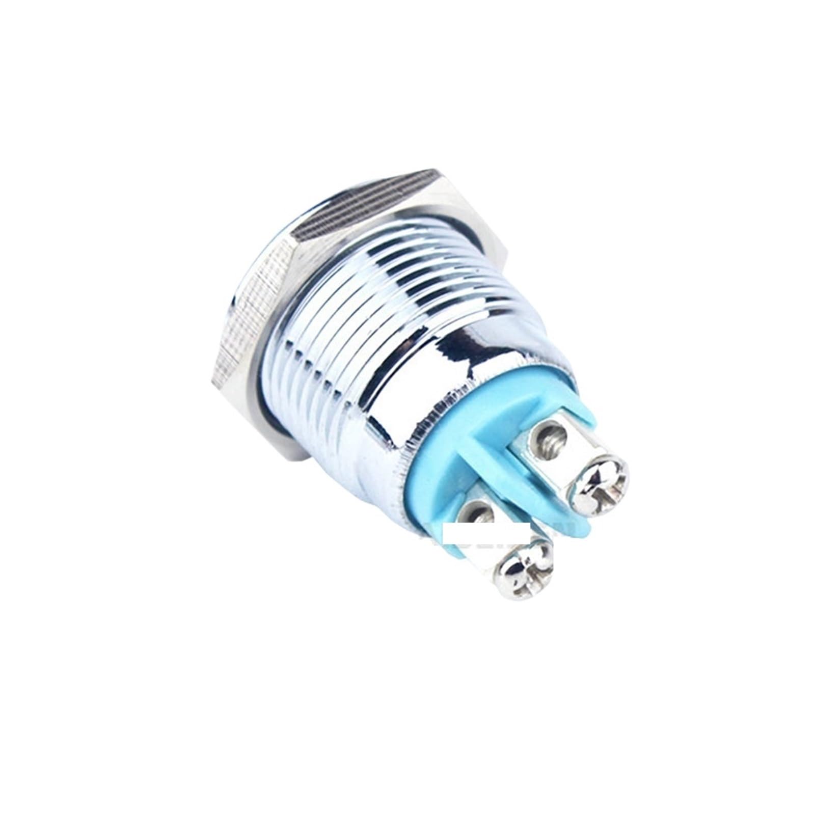 10 luces indicadoras de cabeza plana de 16 mm, luz LED de metal de alto brillo, 3-220 V CA/CC, luz de señal LED de metal(Blue Light,110V)