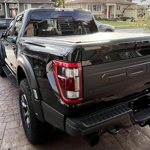 Image of Xinghe for Ford F150 F250 F350 2015-2025, Rear Middle Window American Flag Decals, Matte Black USA Flag Decal for Truck Back Window, for Ford Raptor 2015-2025 Accessories