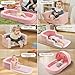 DAOLUAN Baby Travel Bassinet Bed & Chair, Fold Out Sofa Couch Lounger with 2-1 Mosquito & Canopy, Foldable Portable Travel Cot with Foam Raised Safety Bumpers for Infant Toddlers (Pink)