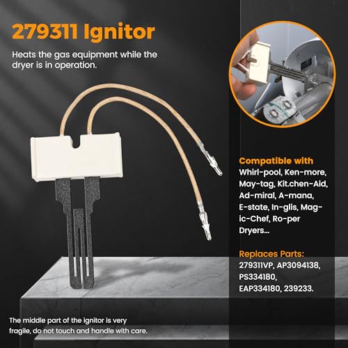 Nishcon 338906&279834&279311 Dryer Repair Kit Contains 279311 Igniter 279834 Gas Valve Coil 338906 Flame Sensor Fit thumb #3