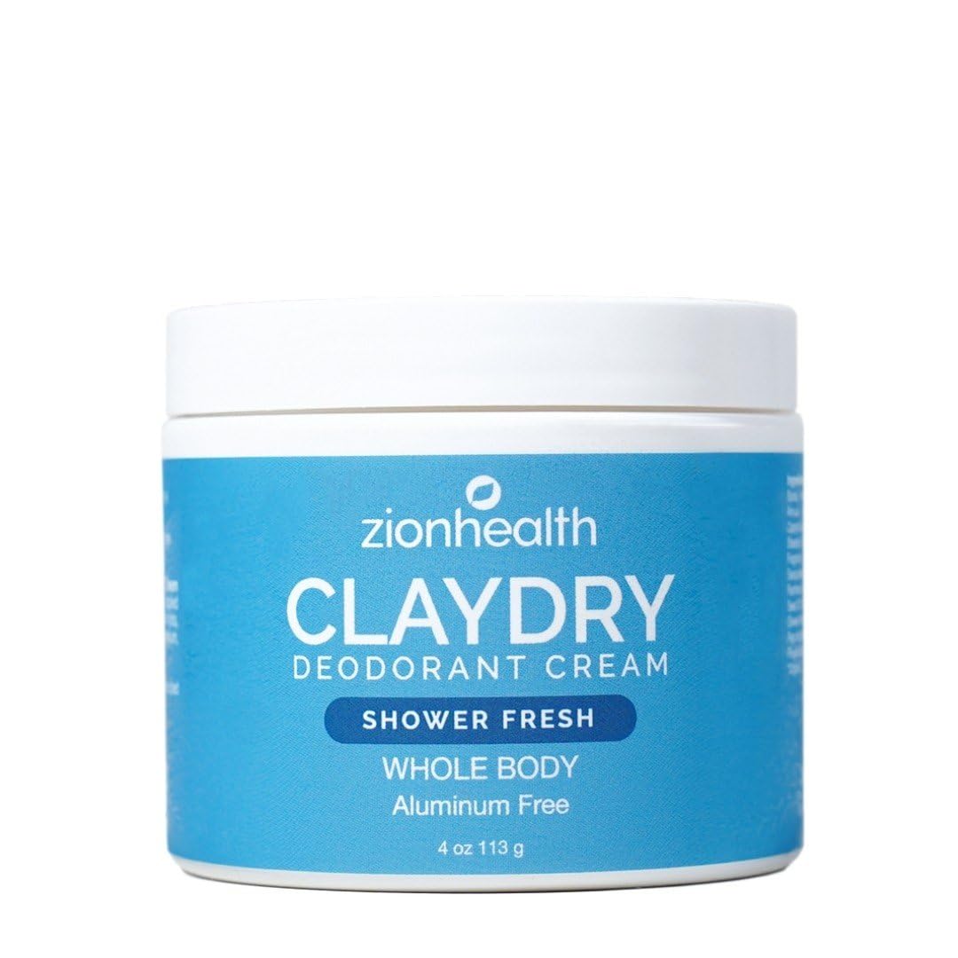 Amazon.com: Zion Health Clay Dry Whole Body Deodorant-Shower Fresh