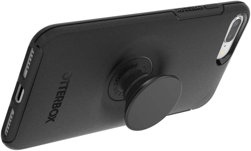 Onе-Dау Sаlе: Uр tо 40% оƒƒ Otter + Pop for iPhone 7+ and 8+: OtterBox Symmetry Series Case with PopSockets Phone Grip and Phone Stand, PopGrip, Collapsible, Swappable Top, Black and Aluminum Black