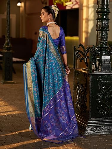 Image of SWORNOF Women's kanjivaram banarasi silk saree Zari Woven for festival Wedding silk with rich pallu Design sarees for women with Unstitched blouse piece