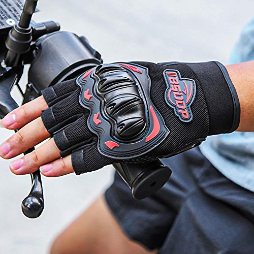 RuleaxAsi Luvas da motocicleta dos homens Motocicleta de meio dedo para escalada Caminhadas Ciclismo