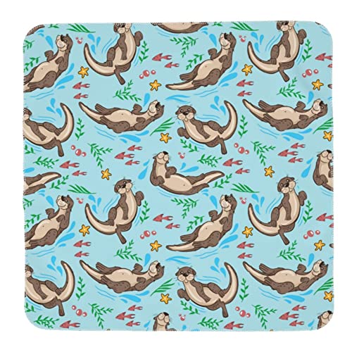 Image of Sea Otter Baby Stuff Newborn Swaddle Blanket Soft & Cozy Receiving Baby Blankets Swaddle Wrap for Boys and Girls