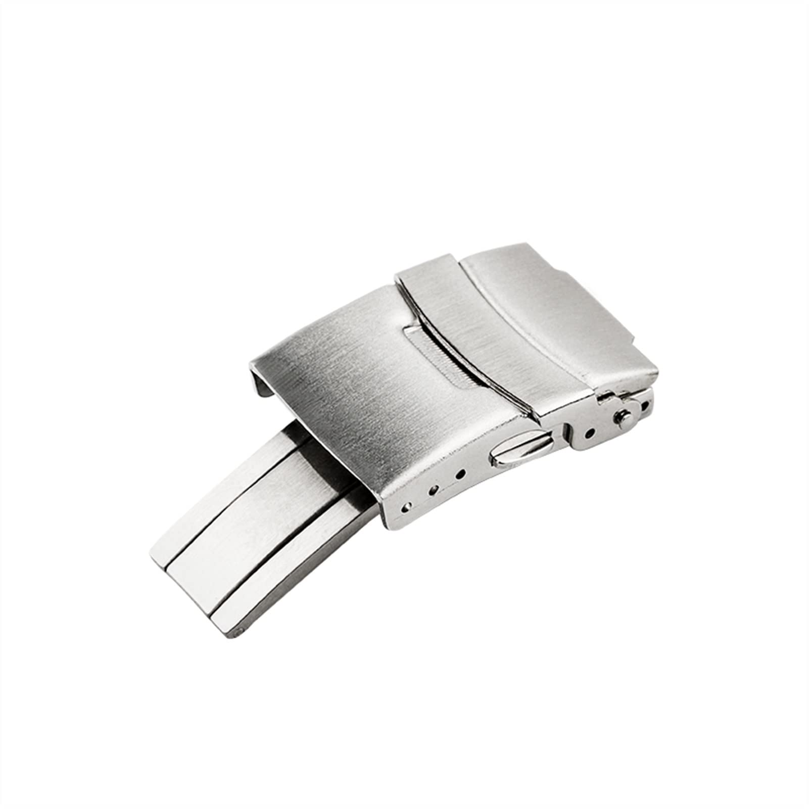 Fibbia per Cinturino in Acciaio Inossidabile da 18 mm, 20 mm, 22 mm, 24 mm, Fibbia Pieghevole, Chiusura di Sicurezza per Cinturini per Orologi (18 mm)