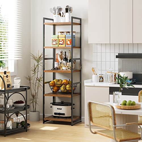 finetones-5-Tier-Corner-Shelf-Narrow-Bookshelf-with-Metal-Frame-Modern-Display-Storage-Organizer-for-Bedroom-Living-Room-Home-Office-Rustic-Brown