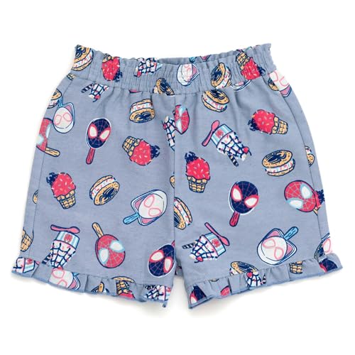 Image of Marvel Spider-Man Girls T-Shirt and Chambray Shorts Outfit Set Toddler to Big Kid Sizes (2T - 10-12)