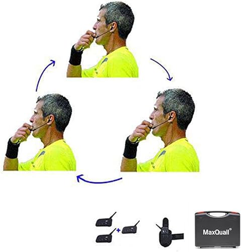 Auriculares de árbitro 3 árbitros hablan al mismo tiempo Auriculares de fútbol inalámbricos Sistema de comunicación de árbitro de fútbol (3 árbitros)