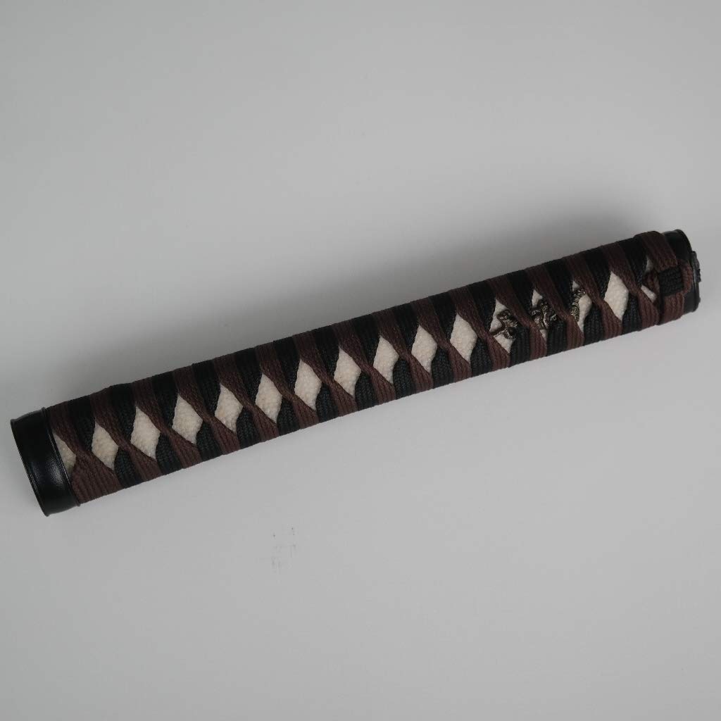 BOHIHYU Sword Handle Tsuka 10.2in Iron Fittings and Real Samegawa 01-10 (TB09, 26cm/10.2in)