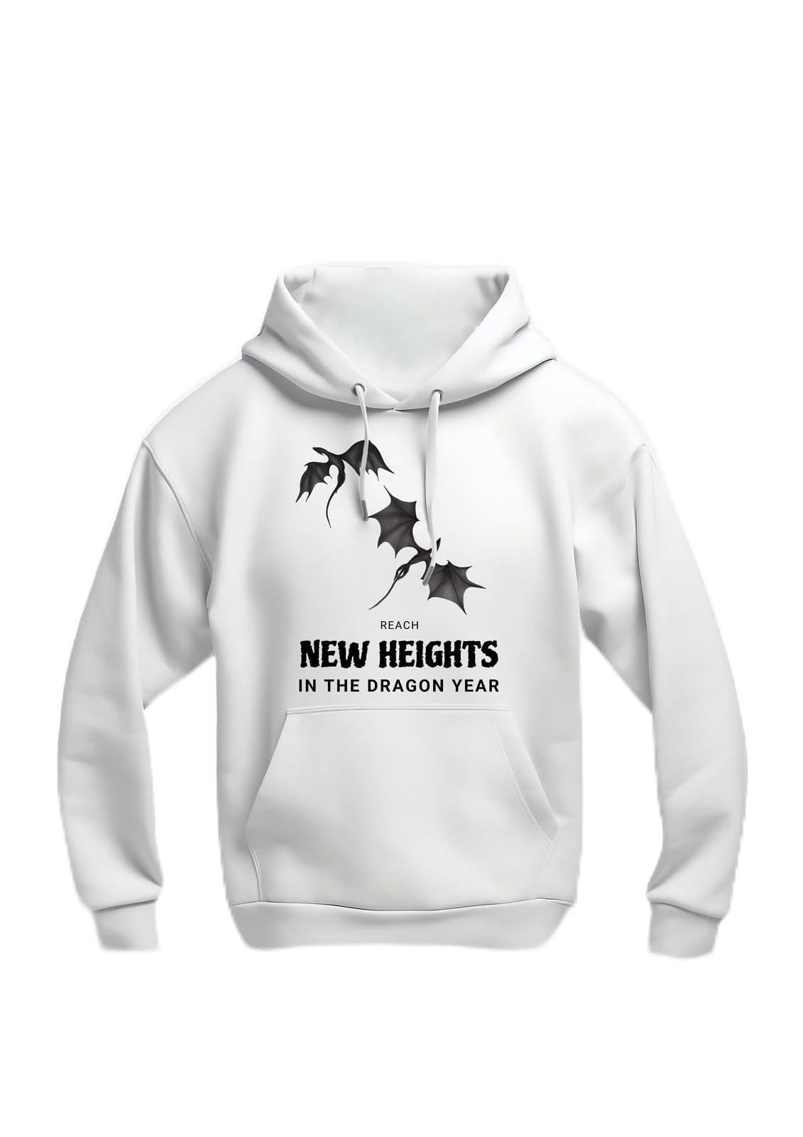 Sweat à capuche organique homme CodeLife Dragon Blanc S - 3
