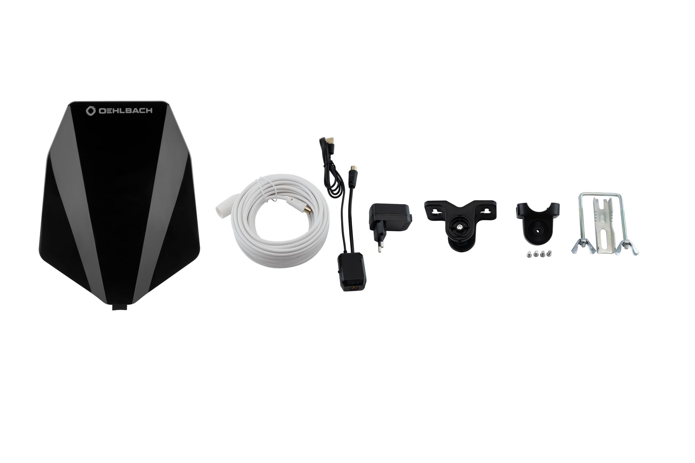 Oehlbach Scope Vision Sky Antenne extérieure DVB-T2 avec amplificateur et filtre 5G | Le filtre 5G protège la réception extérieure contre les interférences mobiles