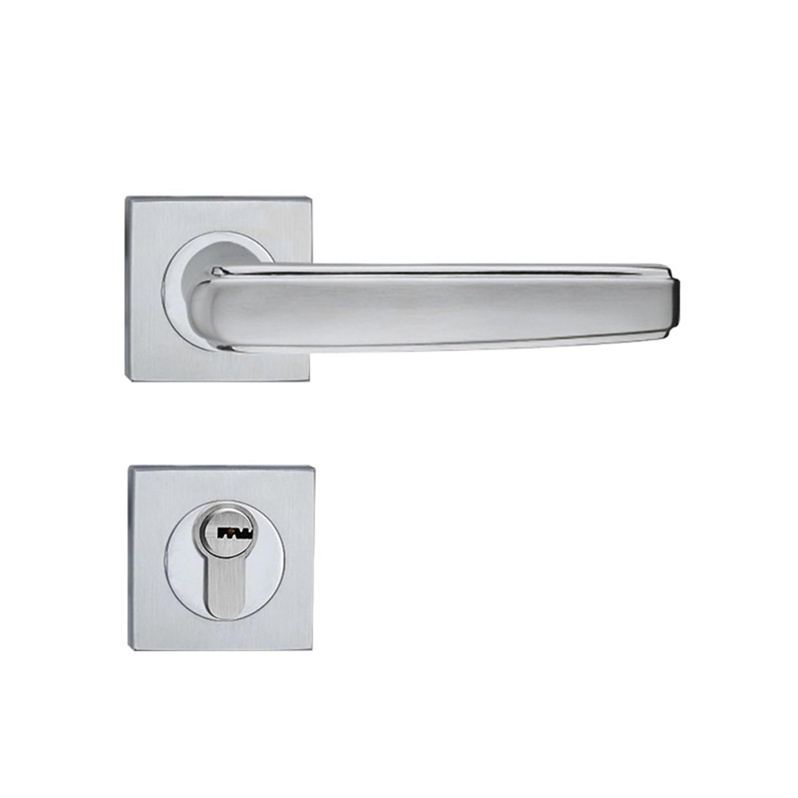 Vlalamno One Color Stainless Steel Split Lock Lever Handle Office 304 Square Cover