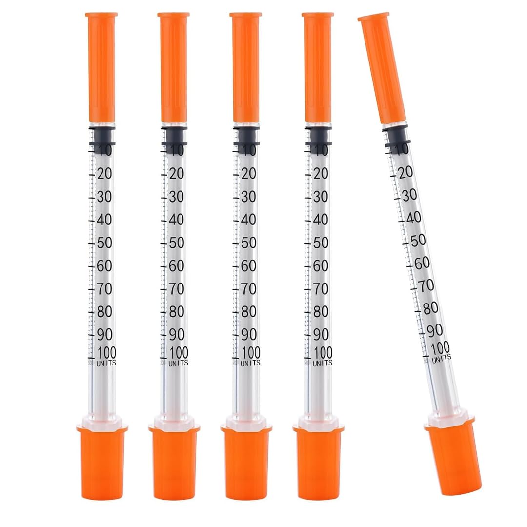 100 unidades de 1 ml de tubo de plástico de 27 g x 1/2 pulgadas (0,4 x 12,7 mm), herramientas de medición multiusos, empaquetadas individualmente