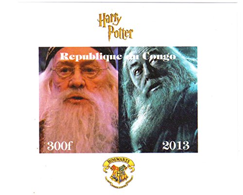 Collezione Harry Potter - Albus Silente imperforate francobollo minifoglio miniatura - condizioni superbe e mai incernierate - 2013 / Congo / 300F