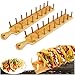 Set di Porta Tacos, Bambù Multifunzionale Naturale Supporto per Tacos Rastrelliere Porta Piatti Adatto per Cibo Rack per Pancake Morbido O Duro Taco Frittelle Tacos con Guscio tacos messicani