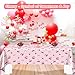 3pcs Cherry Birthday Decorations Tablecloths, Large Size Cherry and Bows Birthday Decorations Table Cloth for Cherry Themed Party, 54 x 108 Inch