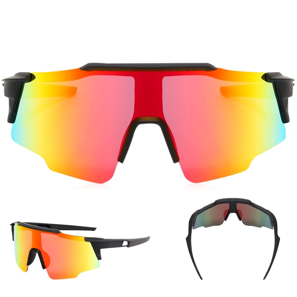 DKLQXCE Gafas Ciclismo para Niños,Gafas de Sol Deportivas para Niños y Niñas, Gafas Ciclismo Polarizadas TR90 Gafas Ciclista Protección UV400 Gafas de Sol Deportivas Gafas Ciclista Gafas Running Mountain Bike