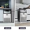 ICYGLEE Commercial Ice Maker Machine, 100lbs/Daily Ice Production Under Counter Ice Maker, Self-Cleaning, Timer Stainless Ice Machine with 33lbs Ice Storage, Ideal for School, Home, Bar, RV