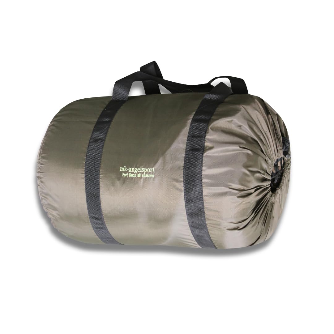 MK-Angelsport Fort Knox Multi Seasons Angeln Ganzjahresschlafsack 2 in 1 - Atmungsaktiv Sleeping Bag Schlafsack Karpfen 4 Saison