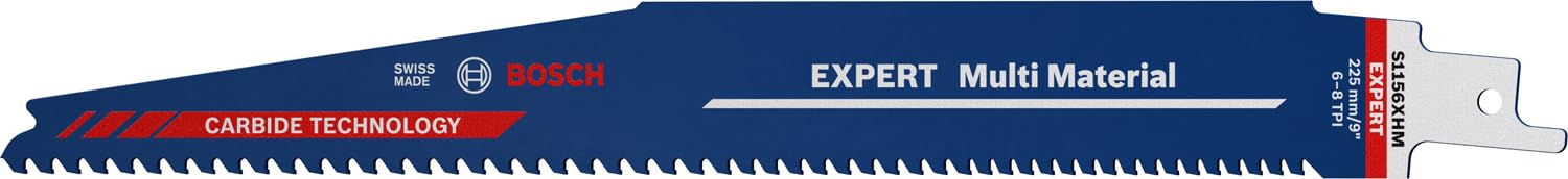 Bosch Blue Professional 10X Expert ‘Multi Material’ S 1156 Xhm Reciprocating Saw Blade (For Cast Iron, Length 225 Mm, Accessories Reciprocating Saw)