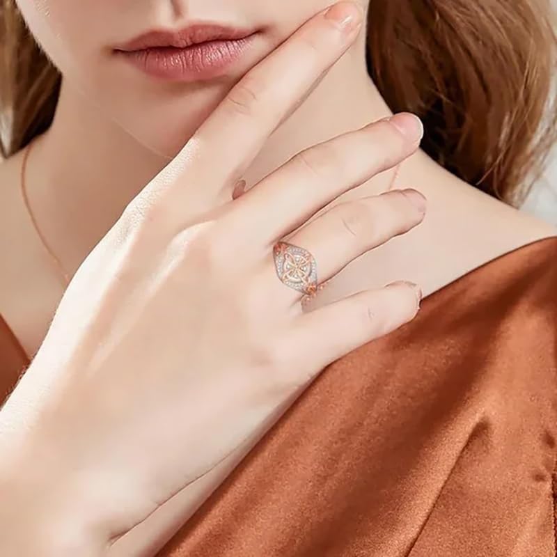 Witches Protection Knot Ring For Women, Protect Your Loved Ones Witch’s Return-Knot Band Cubic Zirconia Rings Gift Jewelry - Image 2