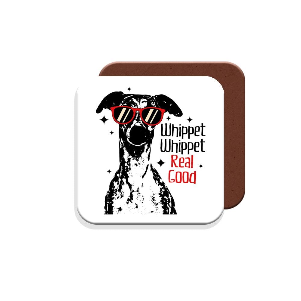 Muggz Coaster Gift For Whippet Dog Owner - Whippet Whippet Real Good. - Giftset - Made By In The Uk