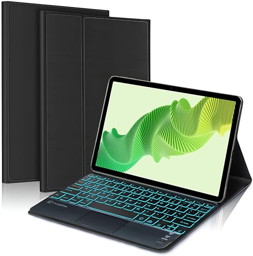 Image of ProElite TouchPad Keyboard case for Realme Pad 2 11.5 inch Magnetic Detachable Wireless Bluetooth TouchPad Keyboard Built-in 7-Colors Backlit, Black