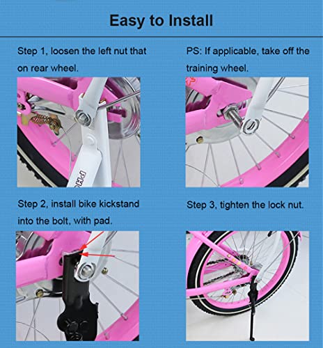 Zitokin Kickstand For Kids Bike, Bike Kickstand For 16 Inch Wheel Tire Adjustable Bicycle Kickstand For Rear Wheel Replacement For Training Wheel (16 Inch) #TOP4