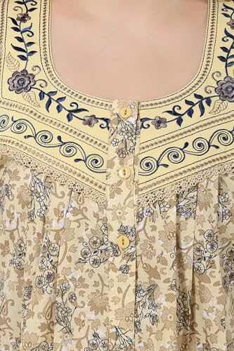 Image of Soulemo Women's Pure Cotton Floor Length Nighty 1690