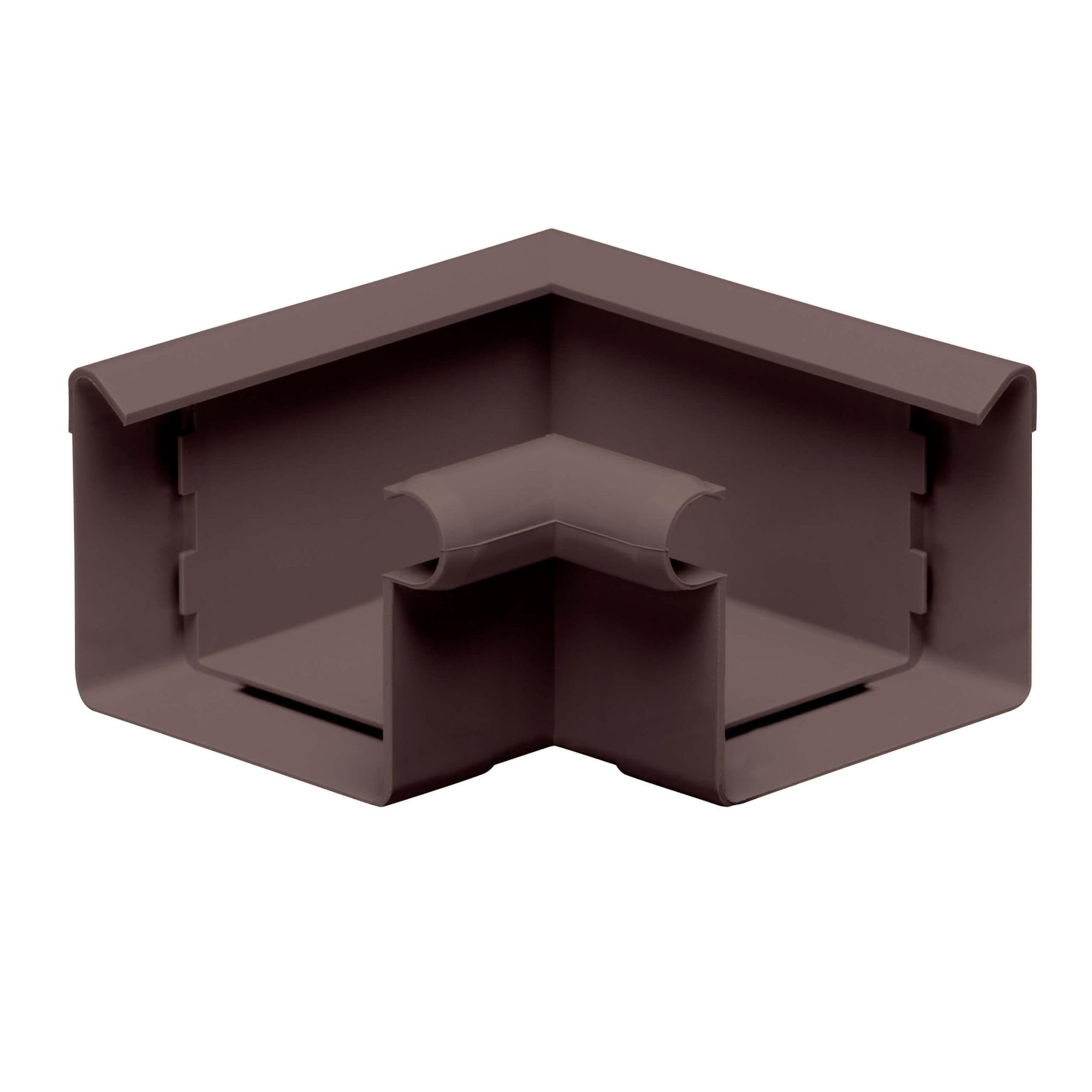 INEFA Gutter Angle 90 Degrees Box-Shaped Internal Angle, PVC 68mm Dark Brown Internal Bead, Gutter Accessory Connector, Made in Germany