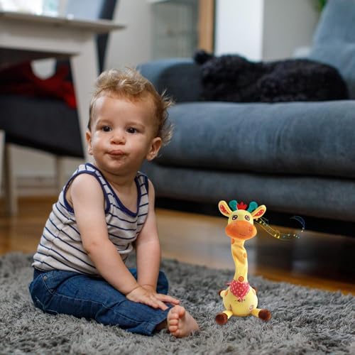Peluche jirafa bailarina parlanchina con música y batería USB 3